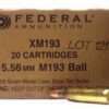Federal XM 5 56x45mm Nato 55 Grain FMJBT 100 Rounds Per Box XM193BK 029465560713 image1 93399.1626123260